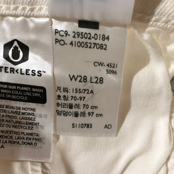 NEW Levi's 501 Skinny Jeans White Womens 28 x 28 Button Fly High Rise Distressed - Picture 14 of 14